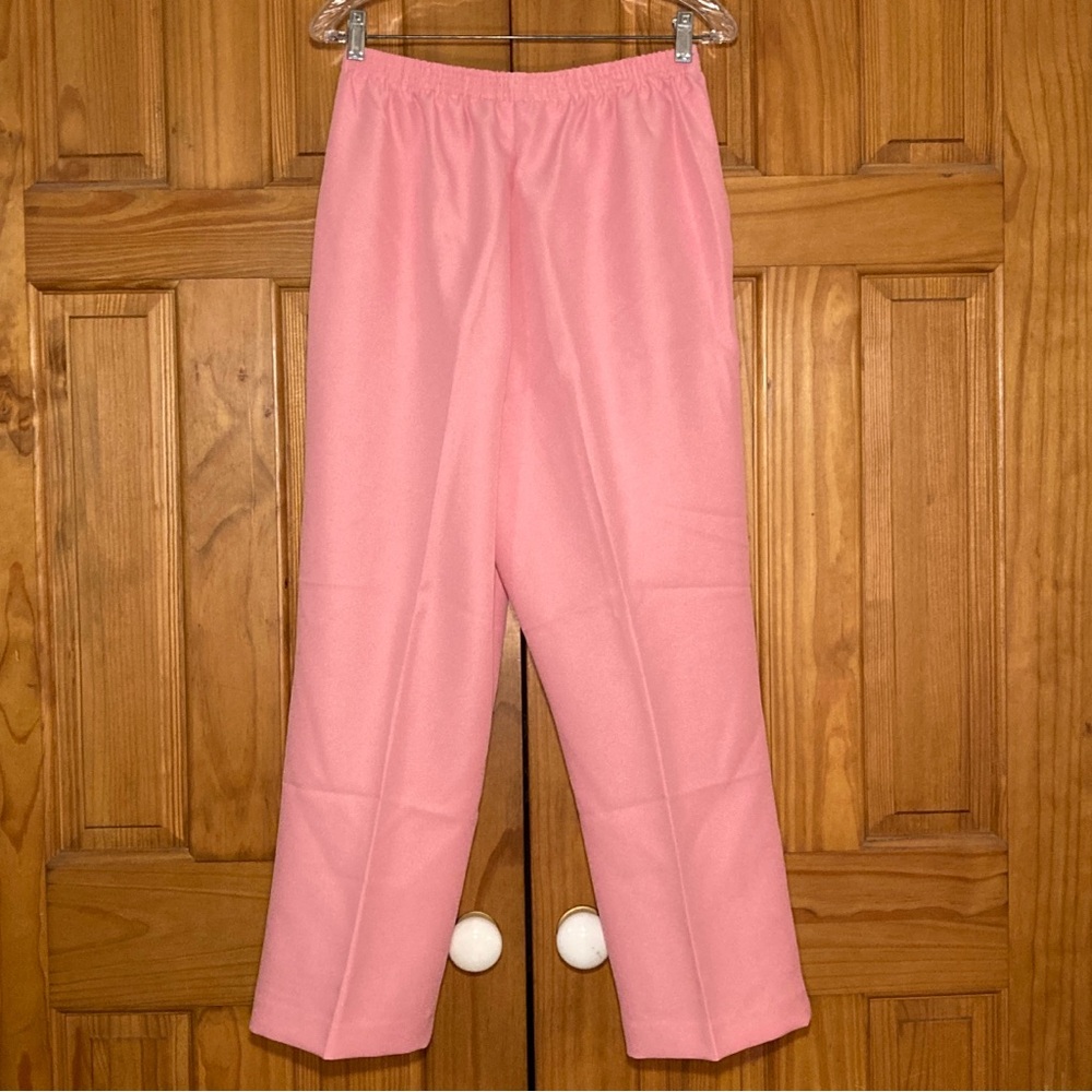 NWOT Alfred Dunner Vintage 90s Pull On Pants Elastic Waist Pink Size 14